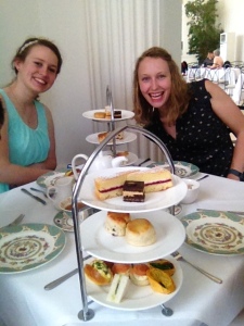 Enjoying Afternoon Tea at Kensington Palace.
