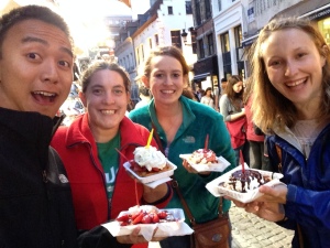 Belgian Waffle Selfie in Brussels!
